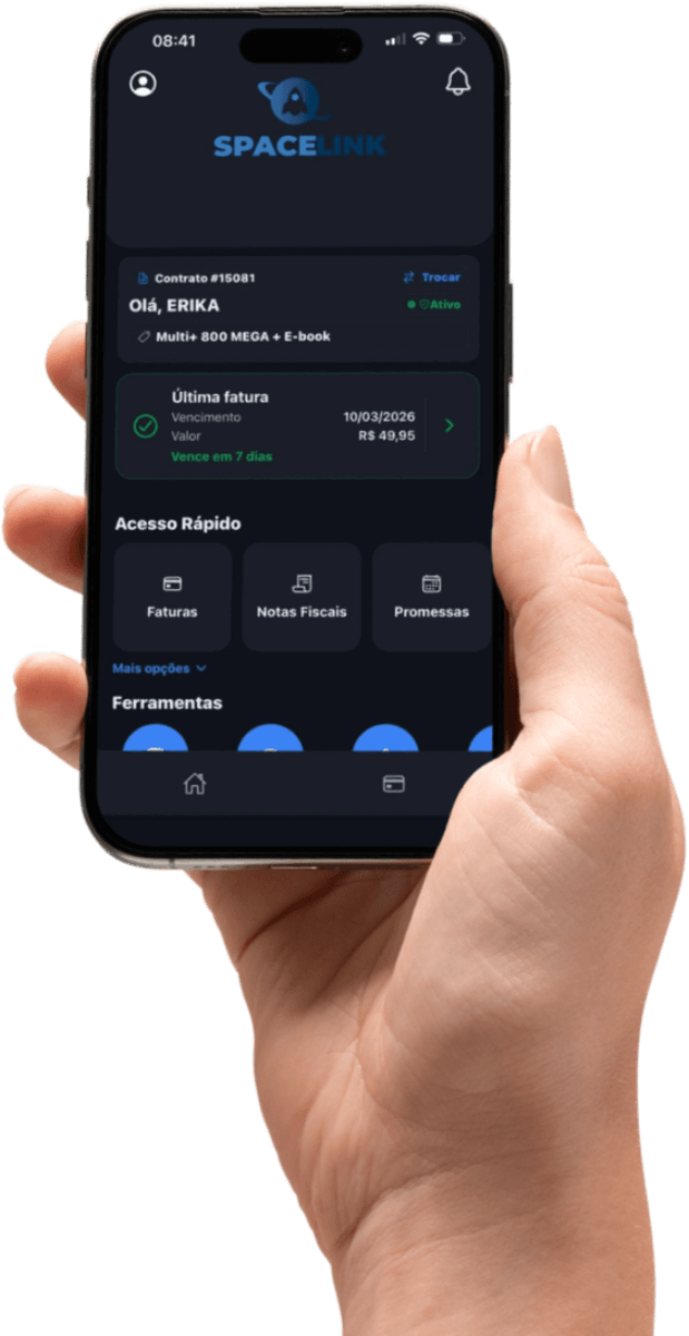 App Spacelink no celular